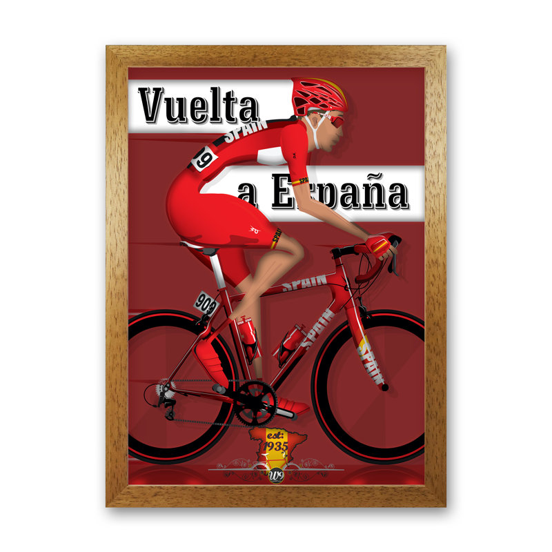 Modern Spanish - Print, 84cm H x 60cm W x 3cm D, Oak Framed