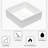 15X15 Inch White Ceramic Vessel Sink For Bathroom - European Inspired Modern, Low Water Absorption, Above Counter Mount Square 15X15x5.5 Inch, Smooth And Shiny, Stain , Ideal Office
