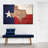 State Map Over Texas Flag Canvas Print-1506776831