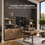 Meuble télé moderne avec rangement, brun caramel-129024971