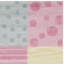 Tapis bleu / rose touffeté à la main à motif géométrique Kruetzen-21773743