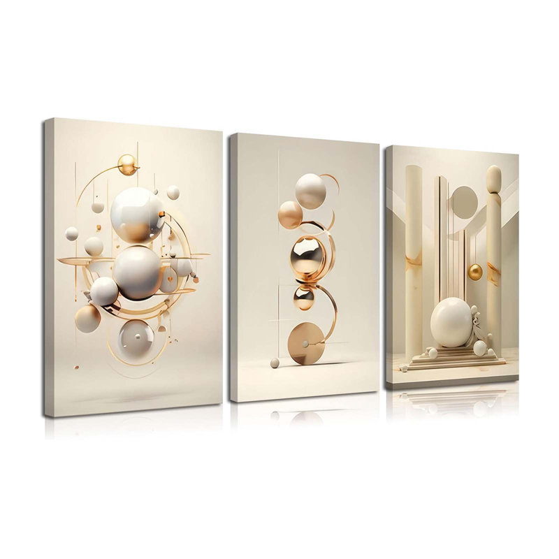 3 Piece Wrapped Canvas Print, 60 cm H x 40 cm W