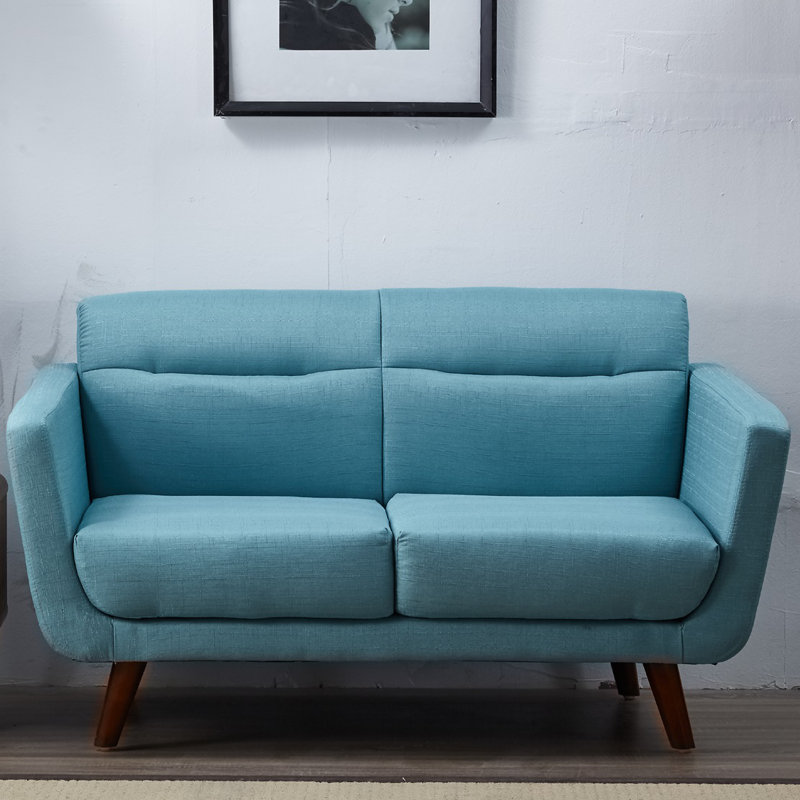 Upholstered 51.2'' Loveseat, Light Blue