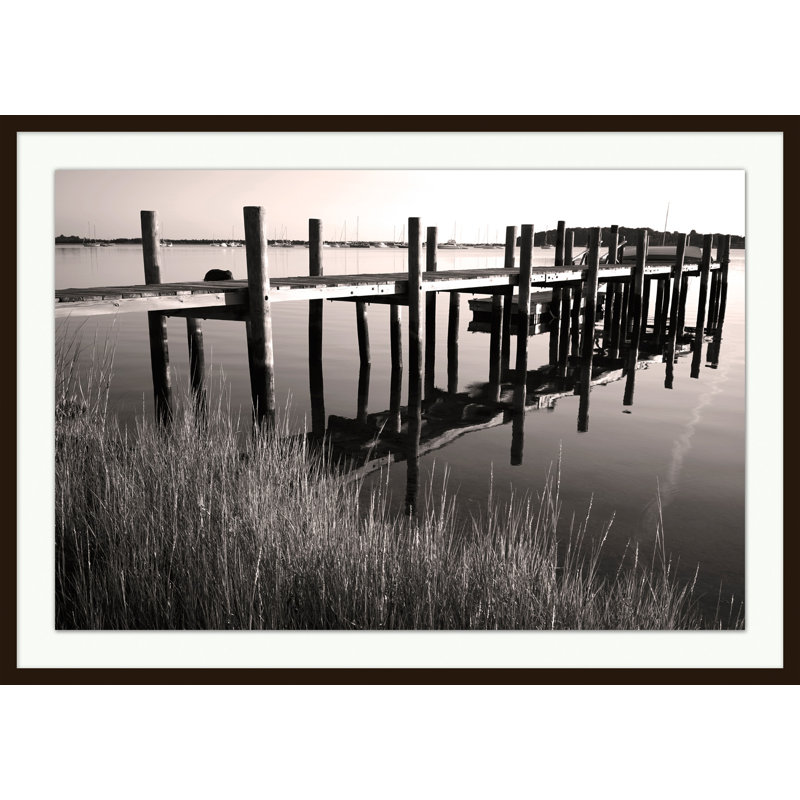 Dock' Framed Photographic Print on Glass, Espresso Framed, 29.75" H x 41.75" W x 1.25" D
