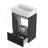Gada 20" Striped Matt Black Bathroom Vanity With Ceramic Sink, Freestanding Bathroom Cabinet For Modern Bathroom, KD-601606591-601606590