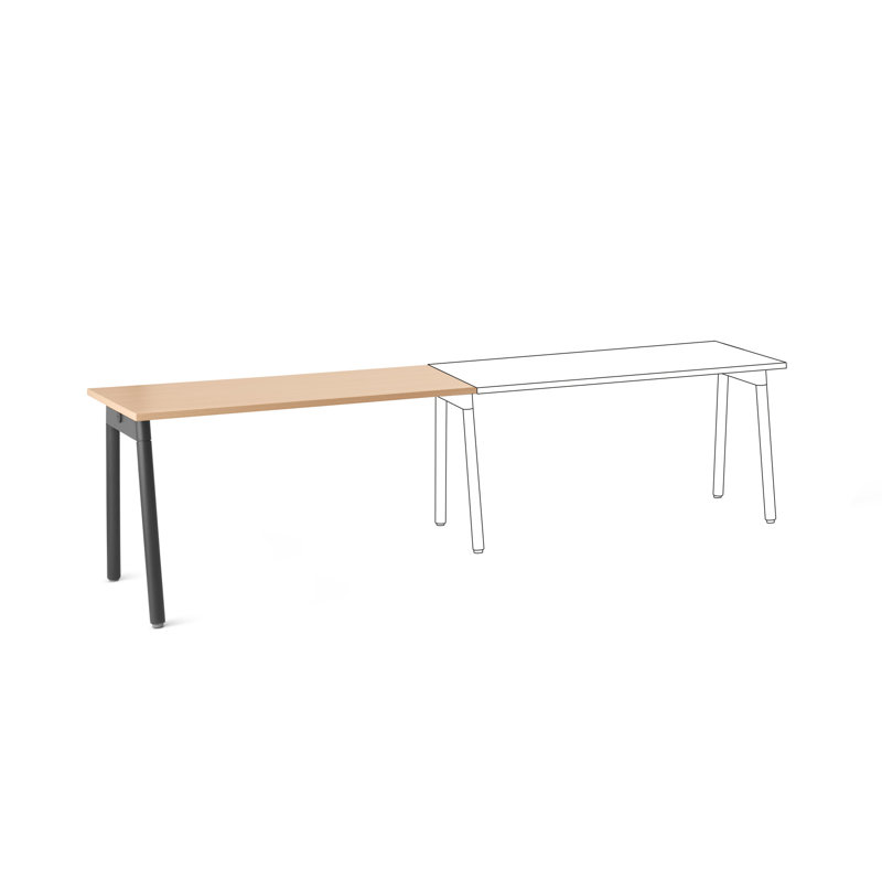 Bureau simple Series A, H 29 po x L 57 po x l 29 po, Chêne naturel