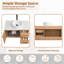 Ensemble de meuble-lavabo simple 36 po avec lavabo et tablette inférieure ouverte
