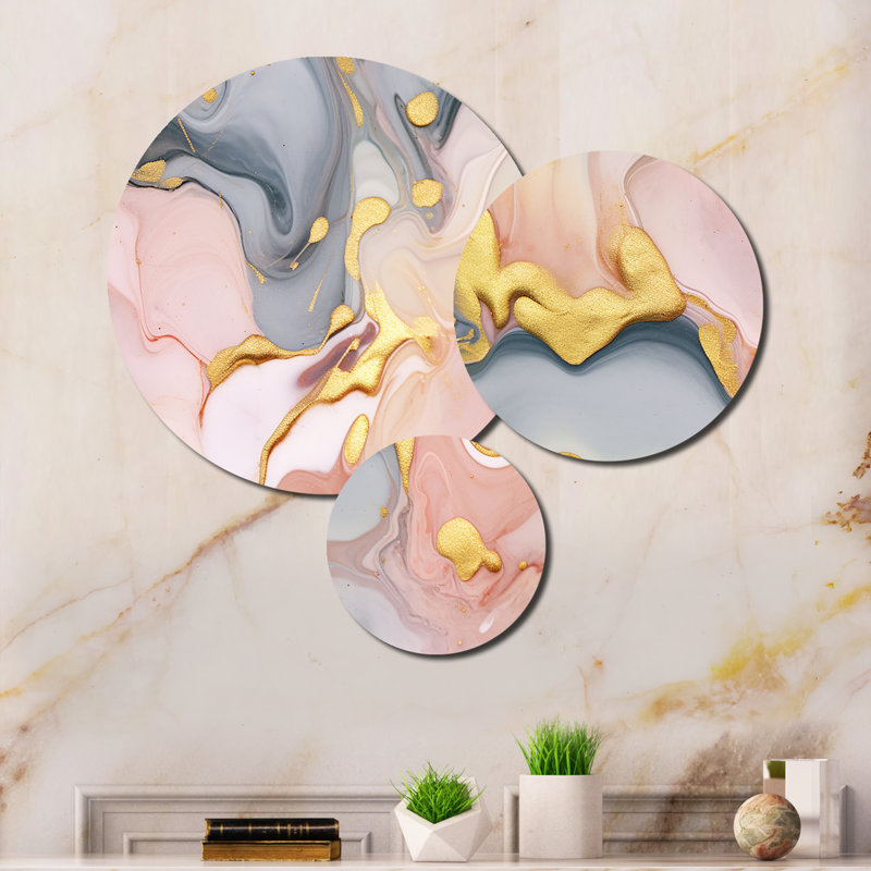 Ensemble de 3 décorations murales en métal