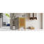 Armoire de salle de bain 18 po avec rangement, solution pour petit espace avec lavabo en céramique, tablette réglable, charnières à fermeture en douceur