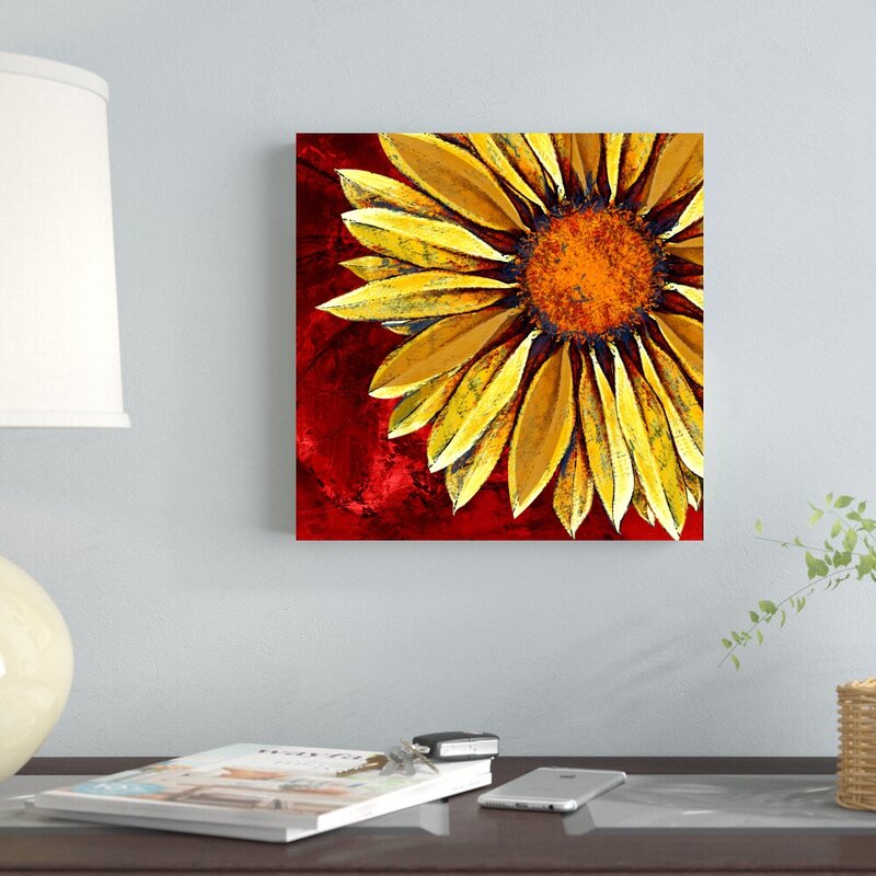 Sunflower Wall Decor- Sunflower Yellow On Canvas Painting