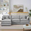 Canapé modulaire modulaire, canapé 3 places avec repose-pieds mobile-170233872