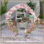 Outsunny 222cm Gold Tone Wedding Arch, Round Backdrop Stand
