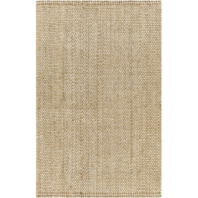 Wilsey Solid Colour Hand Braided Jute Area Rug in Khaki/Tan/Cream
