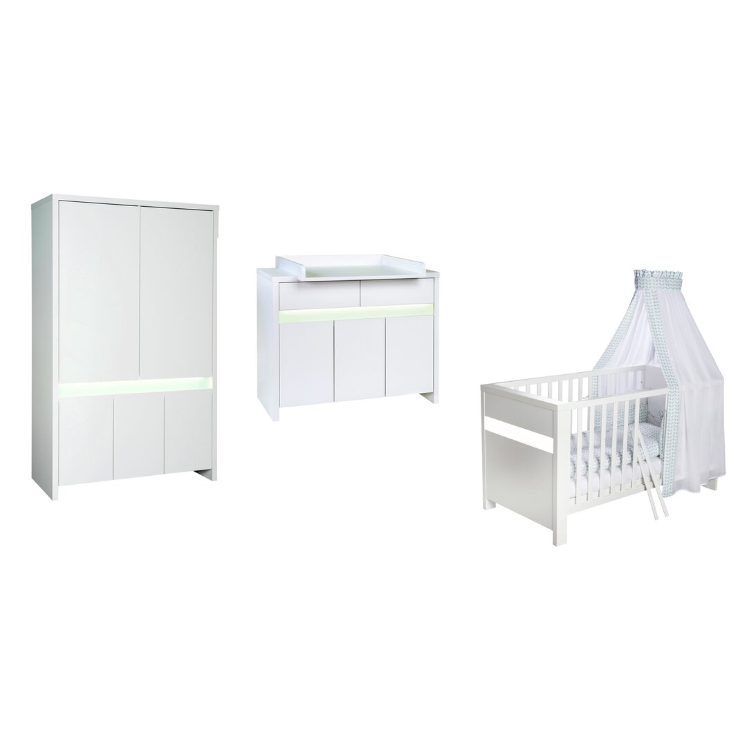 2-tlg. Babyzimmer-Set Planet White