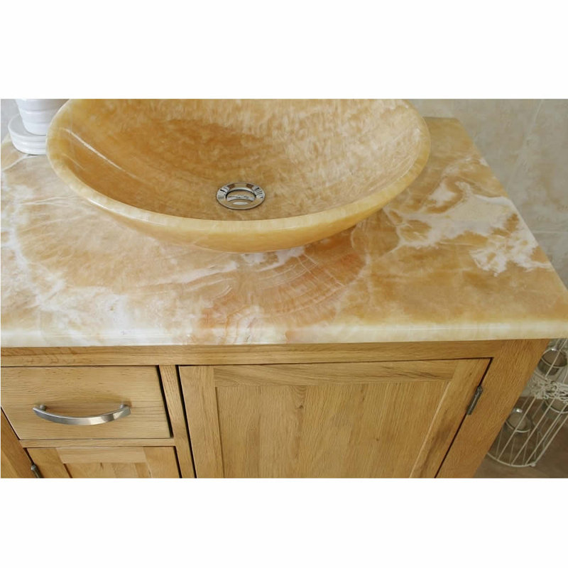 Deberry 750mm Single Bathroom Vanity with Vessel Stone Basin