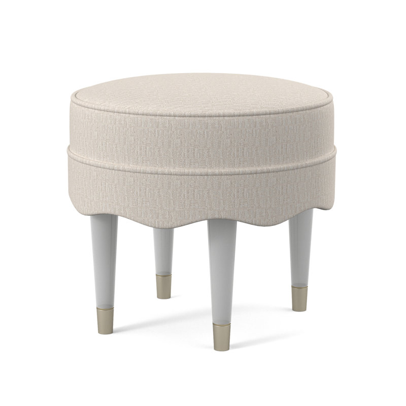 Repose-pieds standard rond 18 po Ripple, Ivoire pétillant