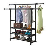 Latitude Run® 3 Layers Double Rail Clothes Rack