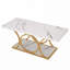 Mattheu Modern Rectangle Coffee Table, Faux Marble Coffee Table for Living Room-1690680817