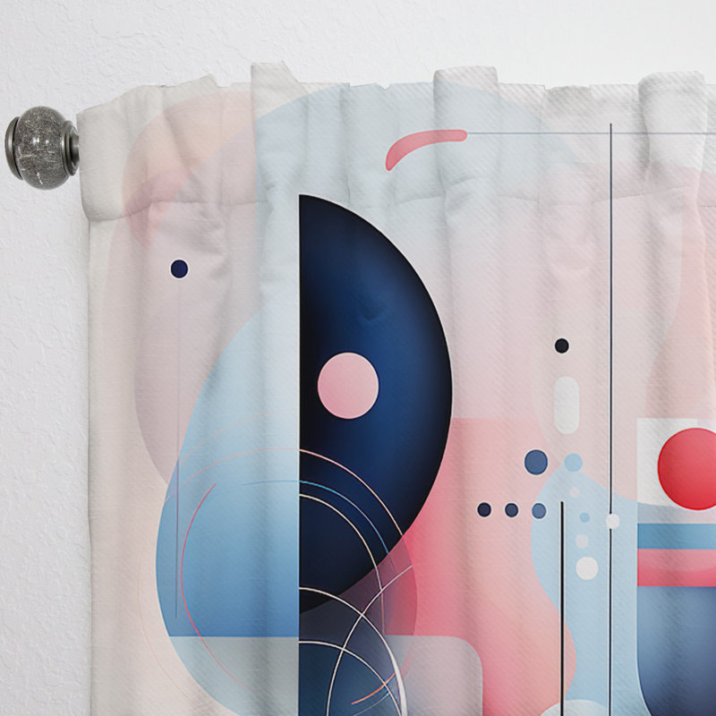 Drishya - Abstract Curtain - Room Darkening Abstract Curtain - 1 Panels, 52" W x 95" L