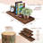Sorbus Wood Floating Shelves for Wall - Long 24” Solid Wood Wall Shelves for Bathroom Decor, Books, Bedroom & Living Room - Set of 2. Brown-111103426-124322103
