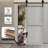 MDF Barn Door Easy Assembly -Solid Slab Covered with Water-Proof PVC Surface with Hardware Kit-99337118-110583490