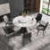 Ryding Modern Round Sintered Stone Dining Table with Rotating Tray
