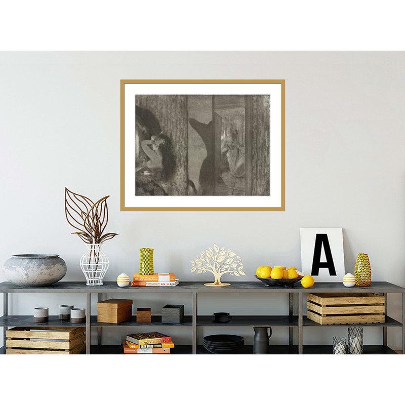 Actrices dans leurs vestiaires (Loges d'actrices) par Edgar Degas, impression giclée encadrée, H 33,14 po x l 41,5 po