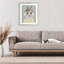 «Playful White Cat with Flowers», reproduction encadrée sous verre, design par Mia Charro-1199356791-1199356680