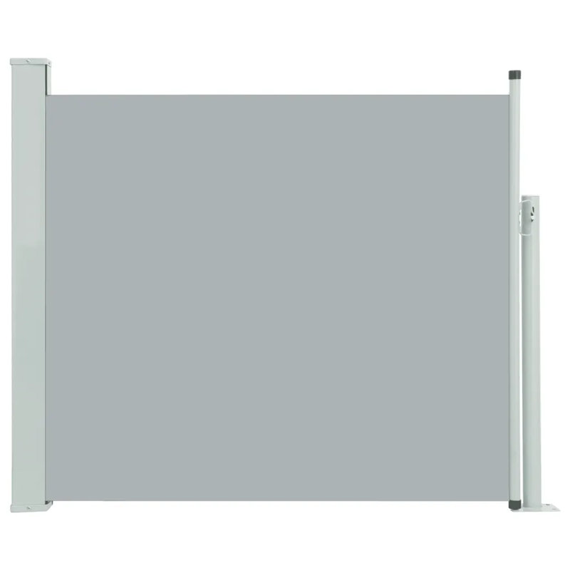 Symple Stuff 300cm W Fabric Cover Motorised Retractable Side Awning, 100cm H x 300cm W, Grey