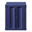 Table de chevet bleue avec tablette ouverte