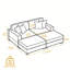 Canapé modulaire 4 pièces en chenille 4 pièces-326943543