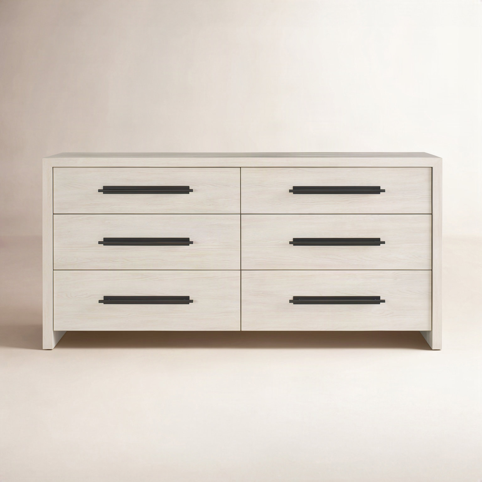 Baxley 6 - Drawer Double Dresser, Gray