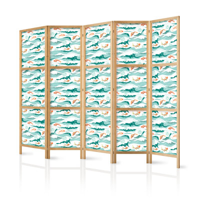 171cm H Solid Wood Folding Room Divider
