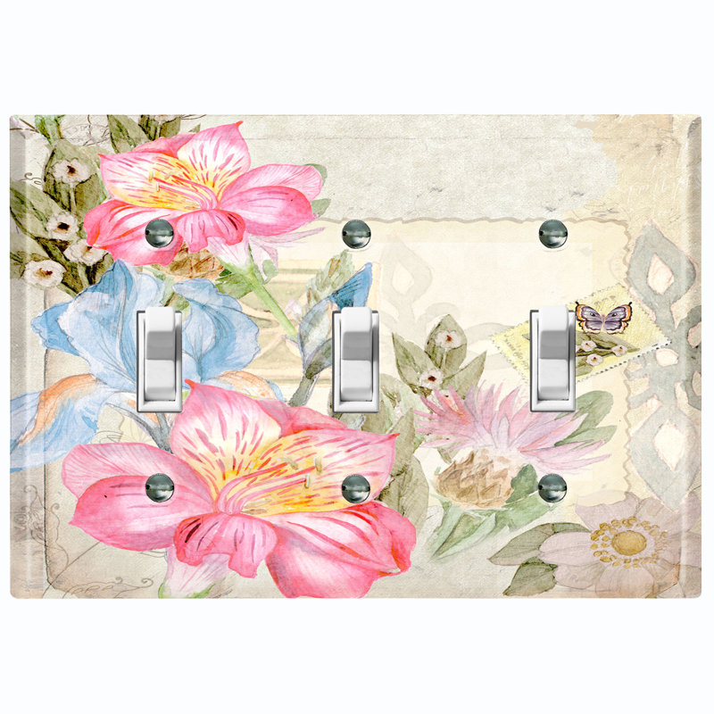 Landscape & Nature Themed 3 - Gang Toggle Light Switch Standard Wall Plate