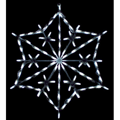 Hexagon Snowflake LED Display - White (30")