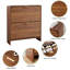 Armoire de rangement pour chaussures 16 paires avec 2 tiroirs rabattables-1569946928