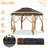 13 Ft. W x 11 Ft. D  Slolar Powered Metal Patio Gazebo with Sidewalls-110743370