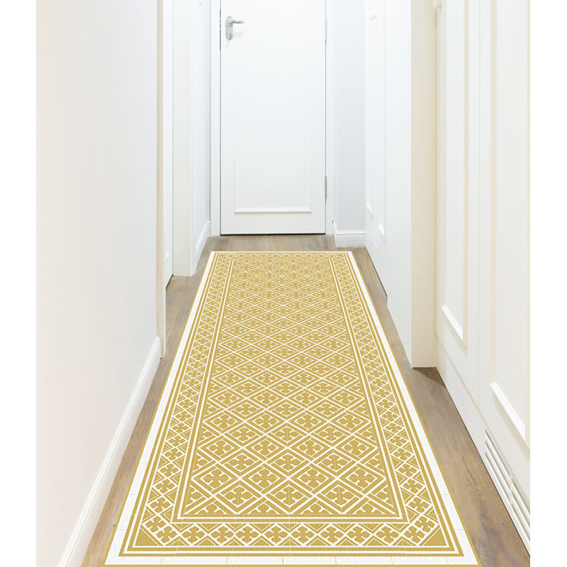 Rusanda Vinyl Machine Printed Area Rug, Runner 80 x 300cm