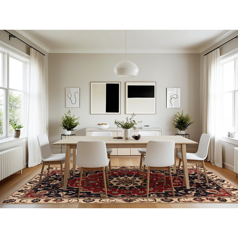 Machine Washable Persian Brown Area Rug, Rectangle 7' x 10'