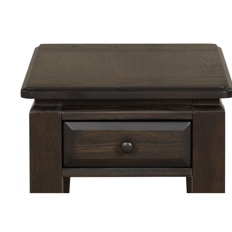 Table de chevet traditionnelle en acajou avec rangement