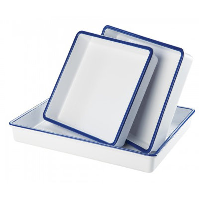 Enamelware Melamine Deep Serving Tray