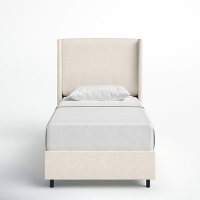 Tilly Linen Upholstered Wingback Bed