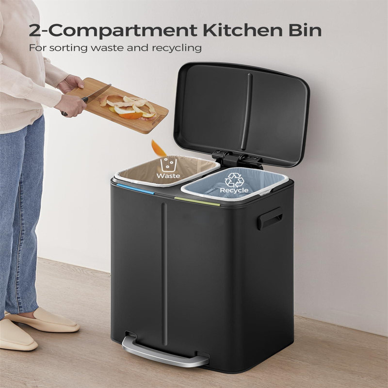 Step On and Odour Seal Kitchen Rubbish Bin - 10.57 L