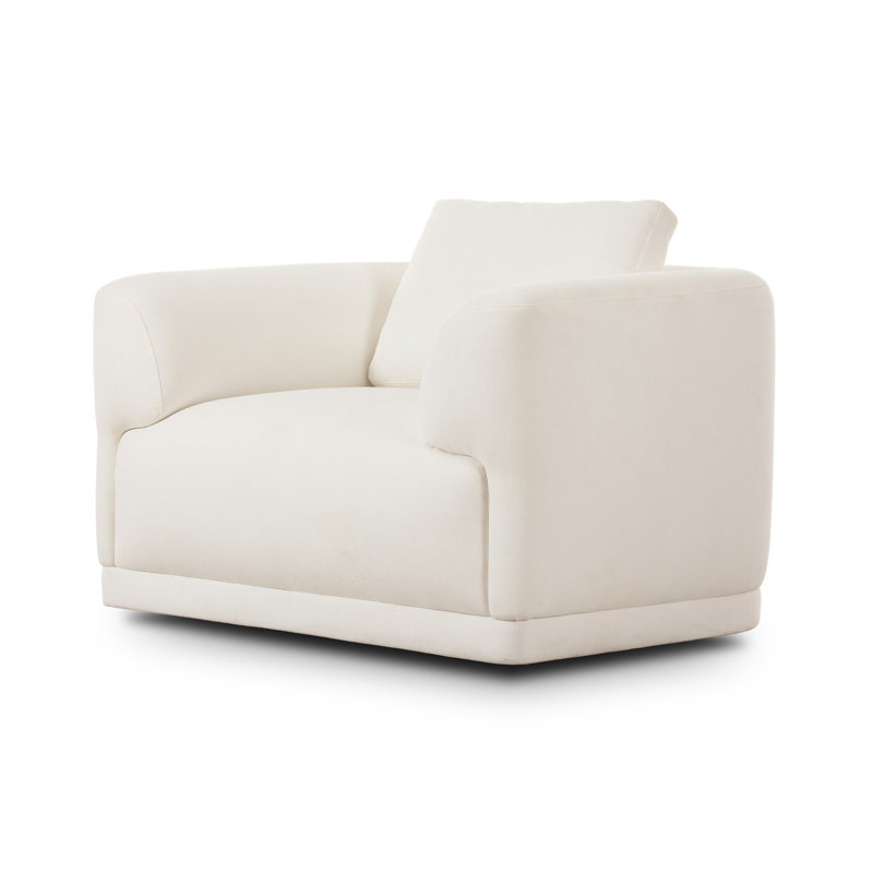 Paulette Swivel Chair-Crypton Nomad Marshmallow
