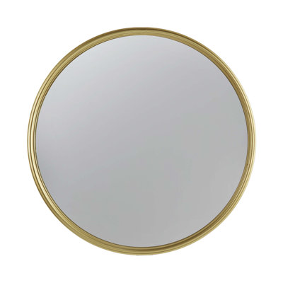 Gold Round Mirror