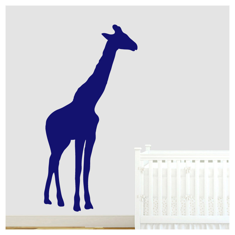 Adhésif décoratif girafe, Bleu marine