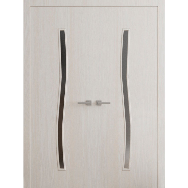 Intérieur double portes françaises essentielles ESSENTIAL 8002 - Cadre de panneau intérieur en bois massif - Portes de placard pour chambre à coucher moderne