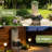 2.7-Ft Tall Polyresin Fountain with Planter, Lighted Outdoor Water Feature