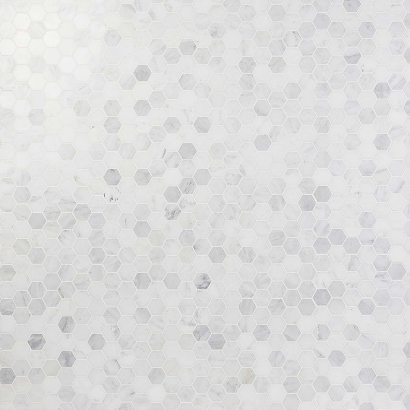 Asian Statuary Hexagon Marble Mosaics