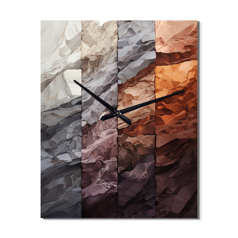 Bean Stone Collage - Horloges murales en géode de pierre, Très grand